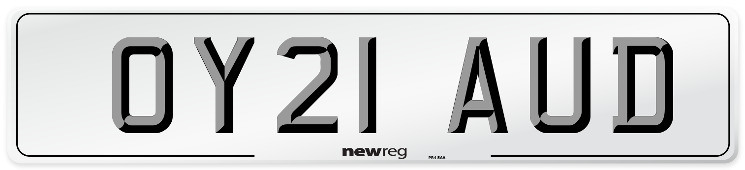 OY21 AUD Number Plate from New Reg